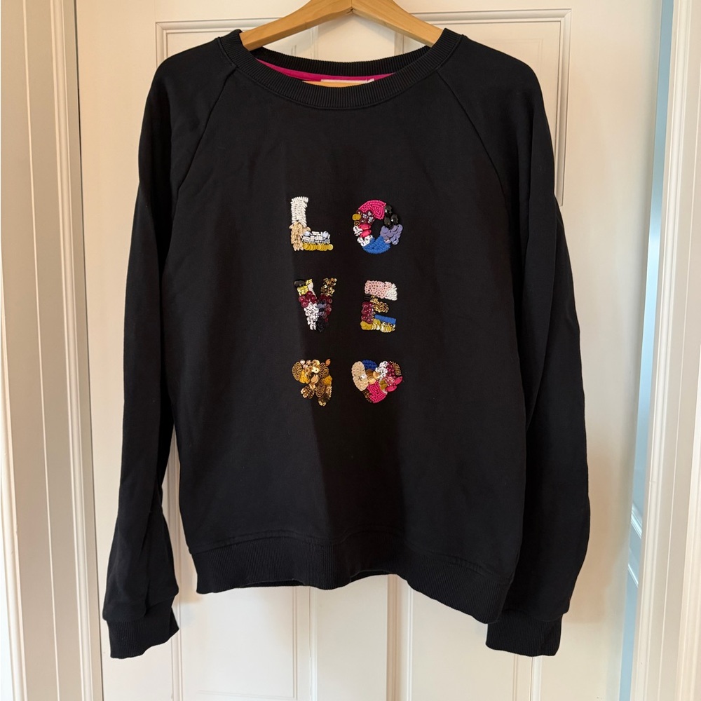 Tory Burch Black LOVE Sweatshirt